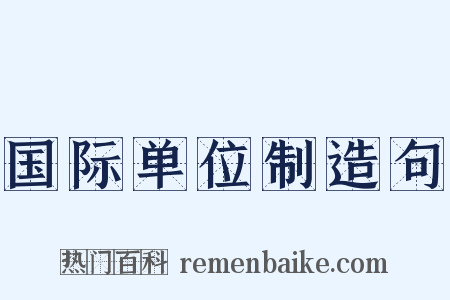 国际单位制造句是什么意思的图片